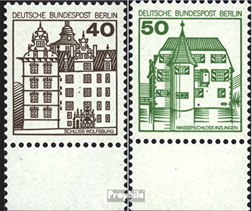 Prophila Collection Berlín (Oeste) Michel.-No..: 614A-615A Pieza del Borde Inferior (Completa.edición.) 1980 Castillos y Castillos (Sellos para los coleccionistas)