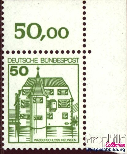 Prophila Collection RFA (RFA.Alemania) 1038A pieza de la esquina 1980 castillos y castillos (sellos para los coleccionistas)