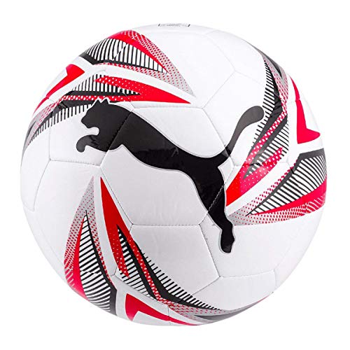 PUMA ftblPLAY Big Cat Ball Balón de Fútbol, Unisex-Adult, White Black Red Silver, 5