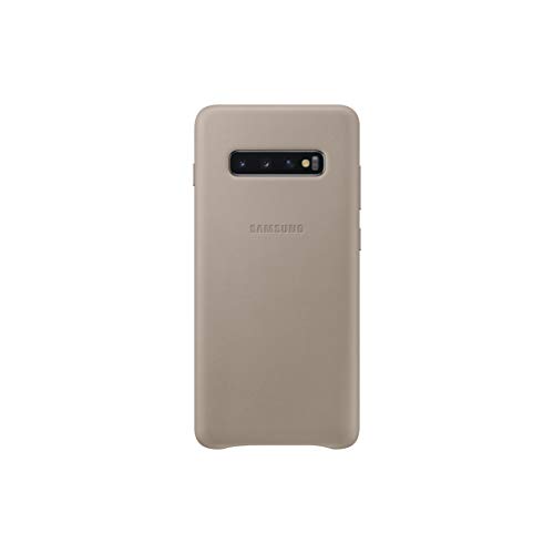 Samsung Leather Cover, funda oficial para Samsung Galaxy 10+, color gris