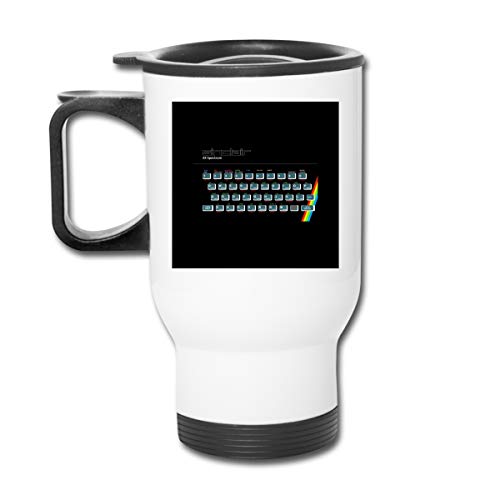Sinclair ZX Spectrum Consola de juegos 16 oz Vaso de acero inoxidable de doble pared taza de café al vacío con tapa a prueba de salpicaduras para bebidas frías y calientes