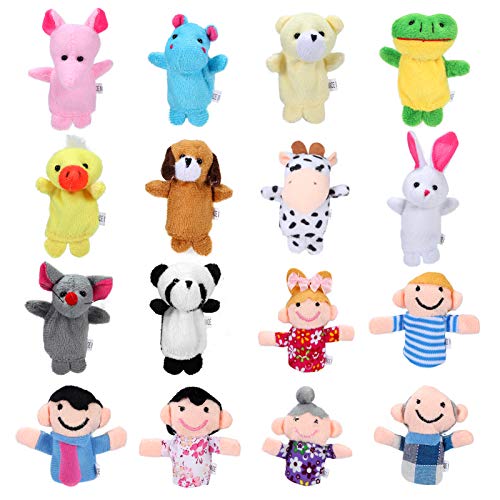 Siumir Marionetas de Dedo de Miembros de la Familia Adecuado Marionetas de Dedospara 16 Piezas para Niños Hora de Cuentos