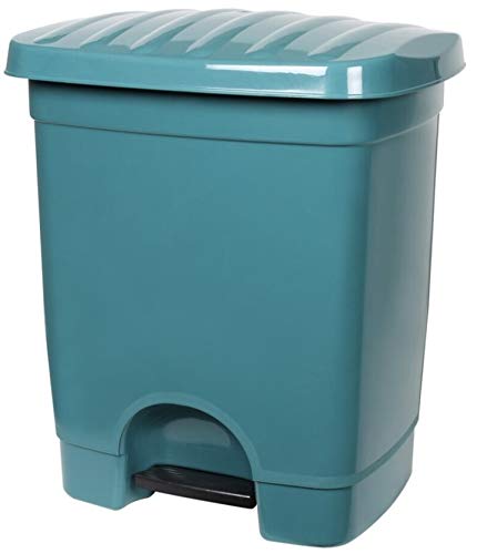 TIENDA EURASIA® Cubo de Basura con Pedal para Cocina - 35L - Material de Plastico Reciclado Ecológico - Medidas: 40X33X47 cm (OCEANICO)