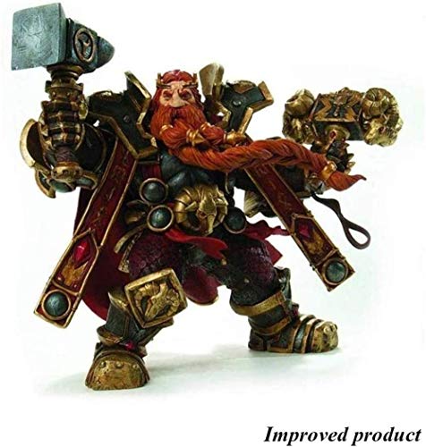 UanPlee-SC Personajes de Anime Serie World of Warcraft: Figura de PVC de Enano Rey Magni Barba de Bronce - 7 8 Pulgadas de Alto AK254