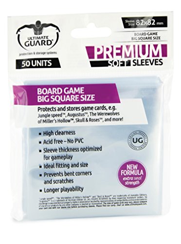 Ultimate Guard 10288 Premium Sleeves Fundas de Cartas del Juego de Mesa Cuadrado Grande (50)