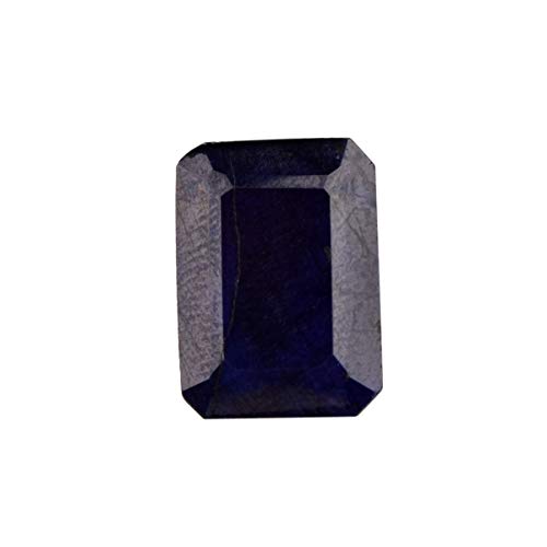 Un zafiro azul de alta calidad, con zafiro azul certificado natural de talla esmeralda, de 14,70 ct, piedra preciosa suelta de zafiro tallado