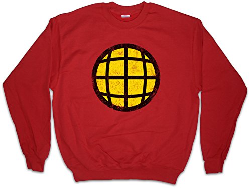 Urban Backwoods Captain Planet Sudadera para Hombre Sweatshirt Pullover Rojo Talla L