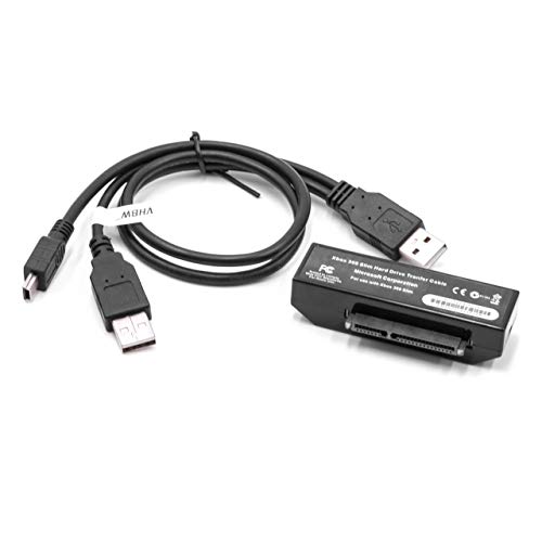 vhbw Adaptador disco duro compatible con Microsoft XBox 360 E, 360 Slim - Cable USB SATA