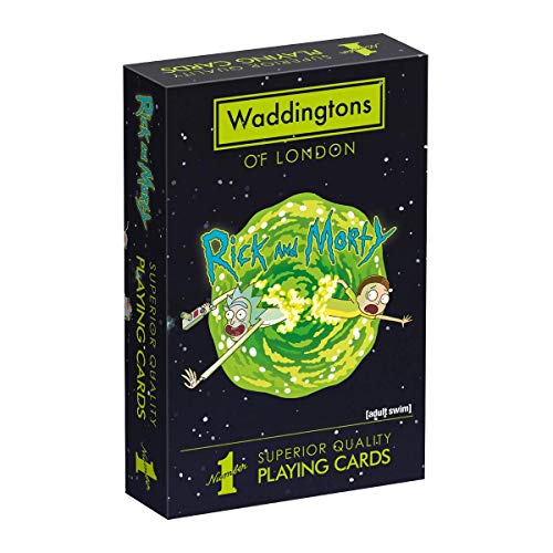 Waddingtons Playing Cards Rick and Morty-Juego de Cartas, Color (Winning Moves WM00039-EN1-12)