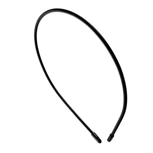 06-309 - Diadema fina para el cabello, de silicona, de 0,2 x 13 cm de diámetro - Diademas para el pelo de mujeres y niñas Negro
