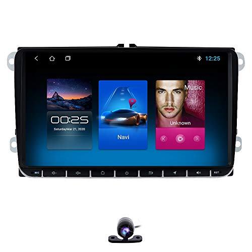 Android 10 Car Radio + Canbus Special para Volkswagen Pantalla multitáctil de 9 Pulgadas Double DIN Music/FM/ 1080P Video Stereo Player con Bluetooth Mirror Link WiFi 4G SWC DVR