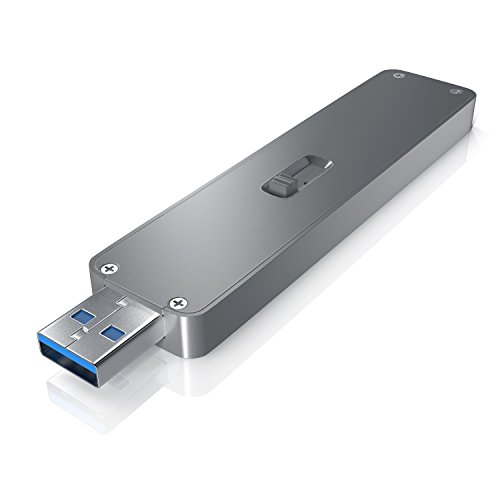 aplic Estuche SSD para Discos Duros M.2 Mecanismo Deslizante- Estuche para Discos Duros USB 3.0 con Adaptador M.2 NGFF - 1x M.2 Key B - Interfaz m.2 NGFF