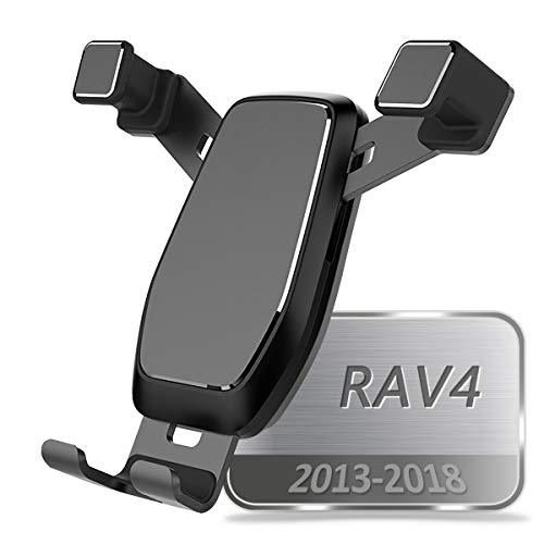 AYADA Soporte Móvil para Toyota RAV4 XA40, Soporte Telefono Phone Holder Nueva Versión Gravedad Auto Lock Estable sin Jitter Fácil de Instalar SUV 2013 2014 2015 2016 2018 Accesorios