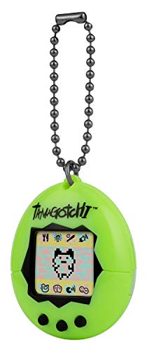 BANDAI- Tamagotchi Original Neon – Alimentar, cuidar, nutrir – Mascota Virtual con Cadena para Jugar sobre la Marcha, Color neón. (42869)