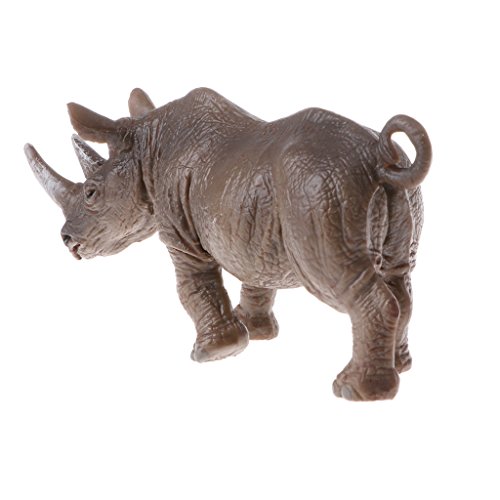 Baoblaze Juguete Educativo Intantil Modelo Animales en Miniatura de Simulación Plástico Regalo de Cumpleños Muchachos - Rinoceronte