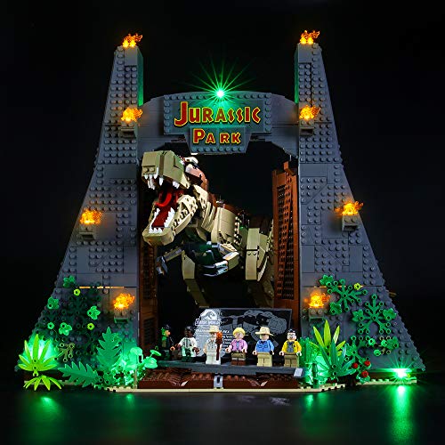 BRIKSMAX Kit de Iluminación Led para Lego Jurassic World Caos del T. Rex,Compatible con Ladrillos de Construcción Lego Modelo 75936, Juego de Legos no Incluido
