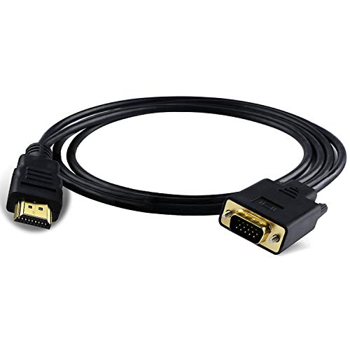 Cable adaptador de HDMI a VGA VGA a HDMI Adaptador de monitor D-SUB a HDMI de 15 pines a HDMI adaptador macho a VGA macho, cable transmisor de transmisión unidireccional para ordenador PC Xhwykzz