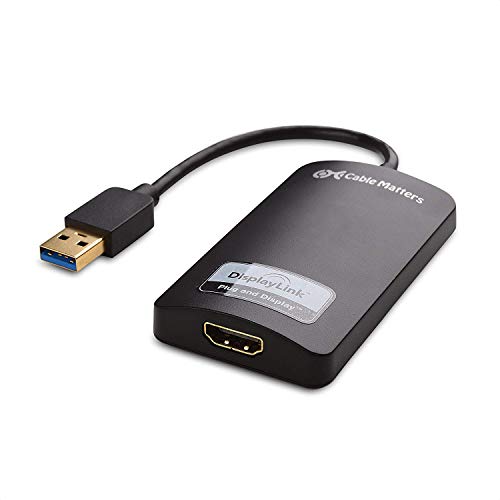 Cable Matters SuperSpeed Adaptador HDMI a USB 3.0(Adaptador USB HDMI) para Windows hasta 1440p en Negro