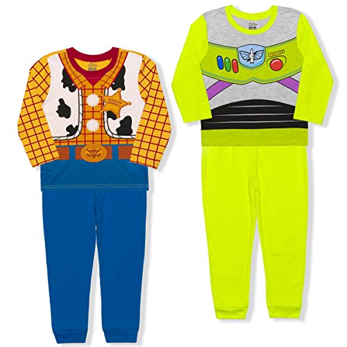 Disney Toy Story Boy's 4-Piece Woody and Buzz Lightyear Pant Sets, Size 18M Yellow