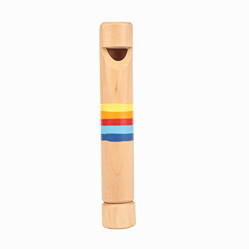 Divertido silbato de madera para niños, juguete musical para empujar y tirar, flauta de madera, Fipple Piccolo, instrumento musical, regalos para niños