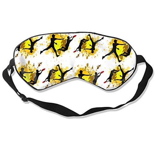 DJNGN Visera de ojos ajustable de primera calidad para hombres, mujeres y niños, máscara de ojos cómoda para dormir para viajes/siestas/trabajo por turnos (jugador de frisbee)