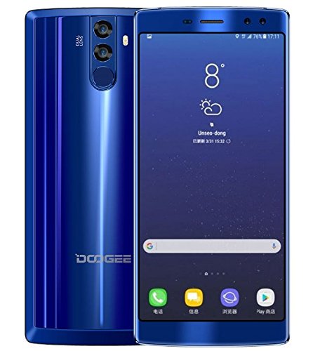 DOOGEE BL12000 - 6.0 pulgadas FHD + (relación 18: 9) 12000mAh batería Android 7.0 4G Smartphone, Octa Core 1.5GHz 4GB + 32GB, cámaras Quad (16MP + 8MP + 16MP + 13MP), carga rápida - Azul