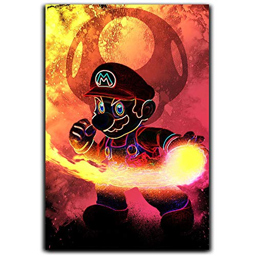 DRAGON VINES Mario 3D All Stars Super Mario Bros - Póster de 3 pósteres personalizados en lienzo para el hogar, juego de arte del 35 aniversario original de Super Mario Dying Light 6 x 60 cm