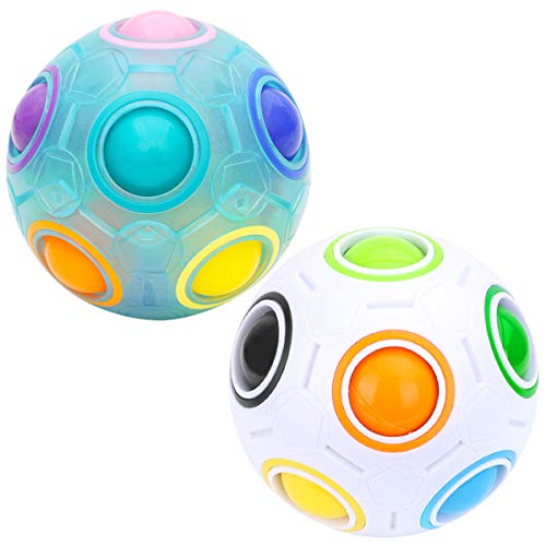 Easehome Magic Rainbow Ball 2 Pack Rainbow Speed Puzzle Cube Magico Cubo Educación Juguetes para Niños
