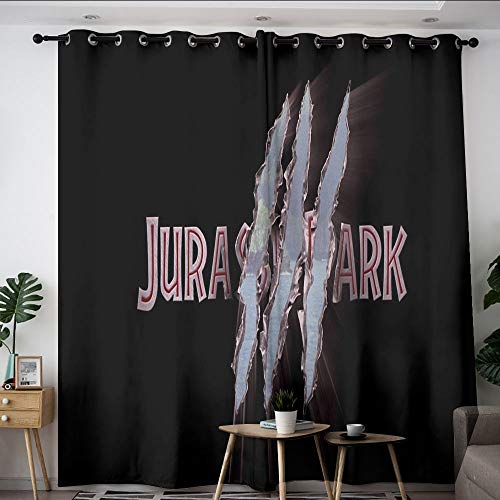 Elliot Dorothy Jurassic Park Dinosaurs Movie Poster Cartoon Curtain Curtains for Living Room Waterproof Window Curtain for Thermal Insulation Decoration W84 x L84