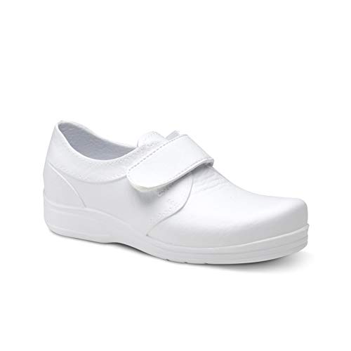 Feliz Caminar - Zapato Sanitario Flotantes Velcro Blanco, 40
