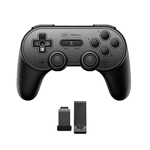Game Controller Pc, SN30 PRO + Joystick Inalámbrico Bluetooth Remote Game Controller Gamepad Para / Para Windows / Para Steam / Para MacOS Joystick Accesorios-Negro Con Soporte-