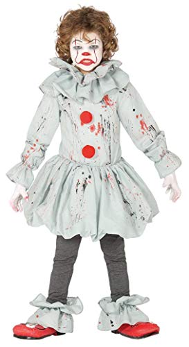 Guirca - Disfraz de Payaso Asesino Asesino - Disfraz para niños de 7 a 9 años - Color Gris y Rojo - Modelo n. 87697