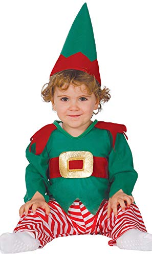 GUIRCA SL. - Disfraz de elfo enano para niño de 12/24 meses, color verde y rojo, GU_42528