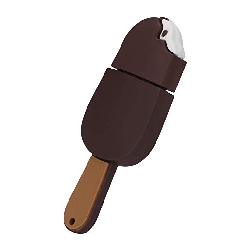 Helado 16 GB Ice Cream - Memoria Almacenamiento de Datos – USB Flash Pen Drive Memory Stick - Marrón y Blanco