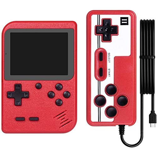 HJKPM Classic Pocket Gameboy, Mini Consolas De Juegos Portátiles Retro Nostálgicas Equipadas con Una Pantalla LCD En Color De 3.0 Pulgadas Y 400 Juegos Clásicos Incorporados,Rojo