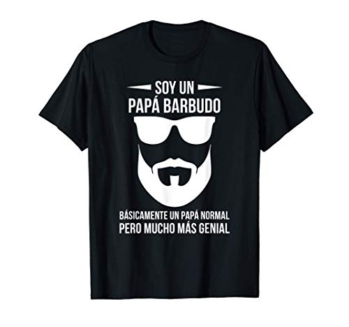 Hombre Papá Barbudo Regalo Divertido Padre Barba Camiseta