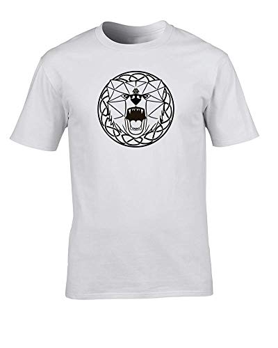 Ice-Tees- Camiseta para niño con diseño de oso nórdico vikingo, bestia de la guerra Blanco blanco 12-14 Años