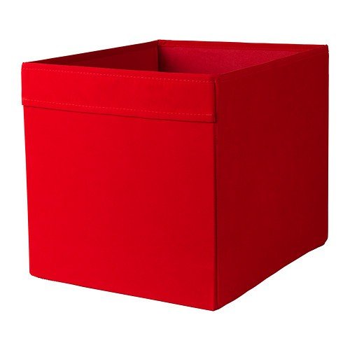 Ikea Inserto Dröna – Caja de almacenaje 33 x 38 x 33 cm (W x D x H) Color Rojo para Expedit, Besta y Otros