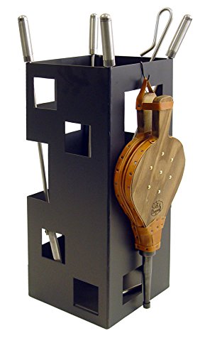 Imex El Zorro 10046 Juego para chimenea, cuadrado (útiles de inox y fuelle, 50 x 20 x 20 cm)