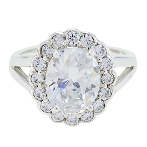 joyas plata buenas piedras preciosas forma ovalada multi piedra anillo de cuarzo de cristal facetado - anillo de cuarzo de cristal blanco de plata 925 - nacimiento de abril aries