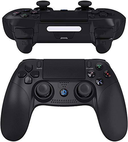 JOYSKY Mando Inalámbrico para Playstation 4,Controlador De Juegos Inalámbrico con Control De Vibración Dual del Motor De Doble Palanca para PS4/PS3/PS4 Pro (Negro)