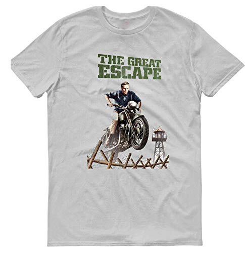 KAIYUAN The Great Escape,1963,Drama,Adventure,Old Movie,Sizes S-5XL,Mens T-Shirt,Gray,3XL