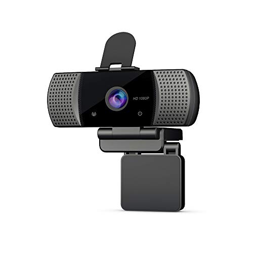 KOGOLIKE Webcam PC Full HD 1080P con Micrófono, USB 2.0 Cámara Web, con Webcam Cover Y trípode para Portátil Videollamadas, Estudios, Conferencias, Grabación, Juegos con Clip Giratorio, Plug and Play
