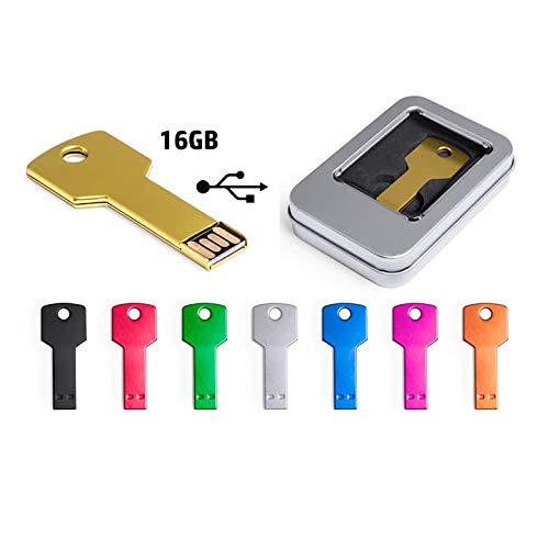 Lote de 20 Memorias Llave USB Llave 16 GB Presentadas En Caja Metálica de Regalo - Pendrives, Llaves Memorias USB, Baratas para Regalos de Empresa, Regalos y Detalles de Bodas
