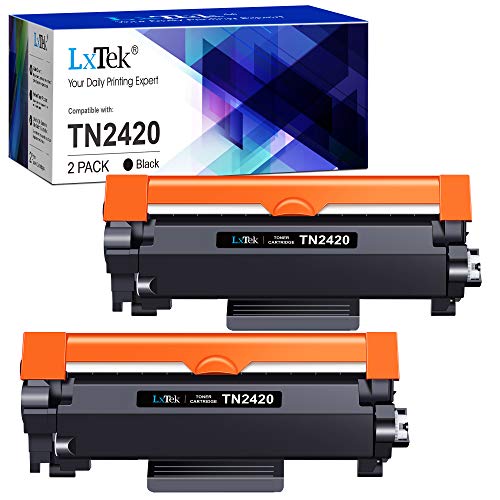 LxTek TN2420 TN2410 Compatible para Brother TN-2420 TN-2410 Cartuchos de Tóner para Brother MFC-L2710DW HL-L2310D HL-L2350DW HL-L2370DN HL-L2375DW DCP-L2530DW MFC-L2710DN L2730DW (2 Negro, con Chip)