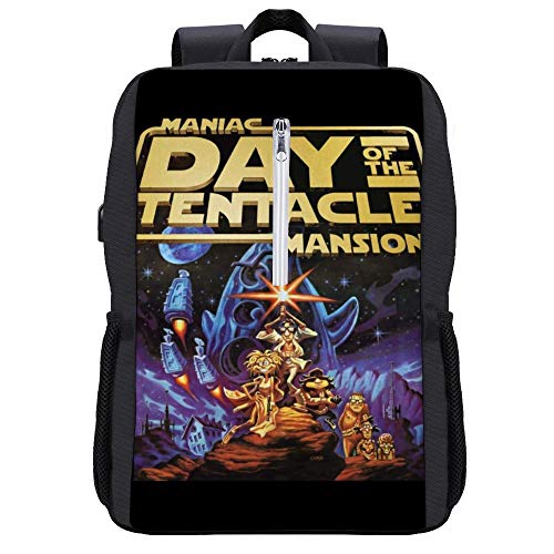 Maniac Mansion Day of The Tentacle - Mochila para portátil con puerto de carga USB