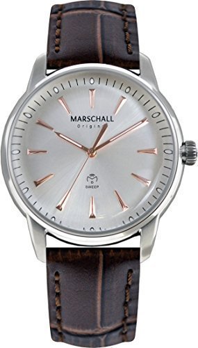 Marschall Original Quarz Planeo Acero Claro - Reloj de Pulsera para Hombre, Radio Control, analógico