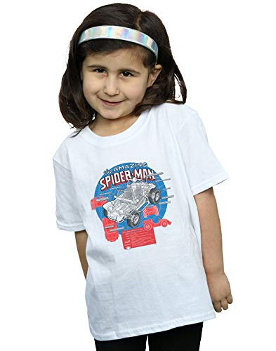 Marvel Niñas Spider-Man Spider-Buggy Breakdown Camiseta Blanco 9-11 Years