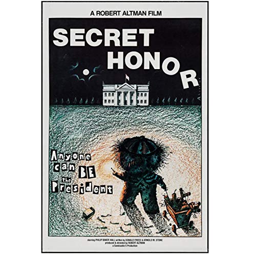 MGSHN Secret Honor (1984) Posters e Impresiones Póster de película Art Stills Decoración Sala de Estar Dormitorio Impresión de Lienzo en Lienzo -20x28 Pulgadas Sin Marco