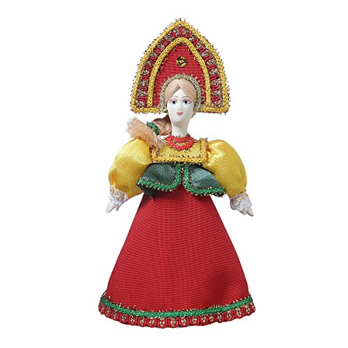 Muñeca de Porcelana Hecha a Mano Rusa en Traje folklórico Tradicional 19 cm 06-14